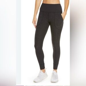 Zella Charcoal Restore High-Waisted Leggings with pockets